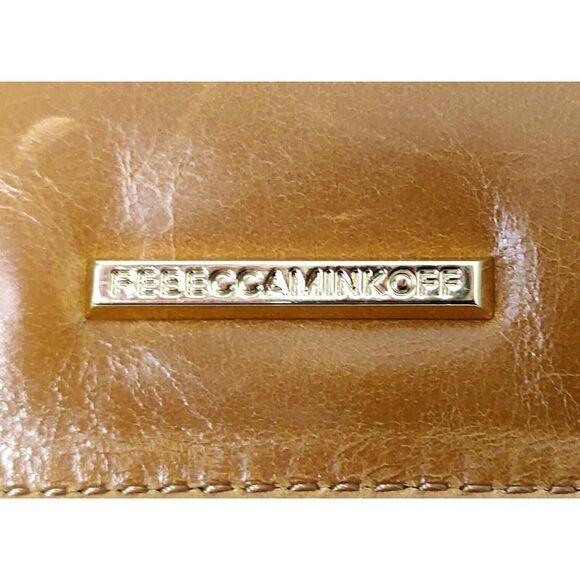 NWOT Rebecca Minkoff LIGHT TAN BROWN GENUINE LEATHER ENVELOPE SHOULDER BAG XBODY - Picture 7 of 12